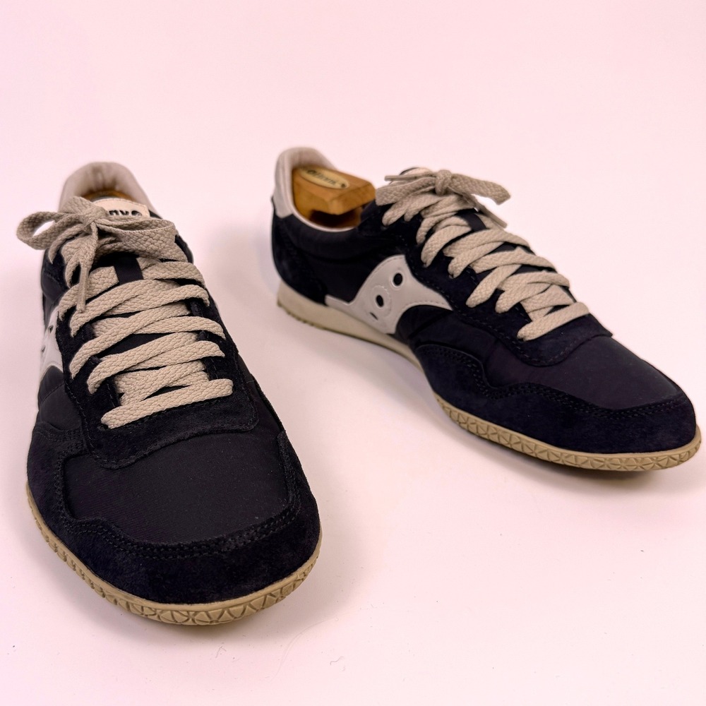 Saucony Bullet Sneakers Mens Size 10.5 Navy Blue Low Top Retro Runner